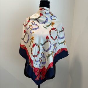Authentic Christian Dior Floral Silk Scarf